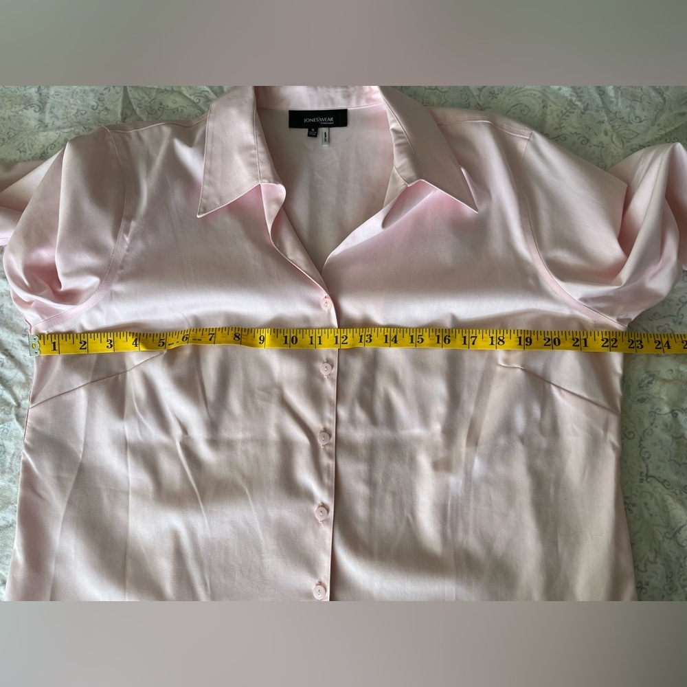 Jones Wear Pink Button‎ Down Shirt Classic Style - Picture 3 of 9